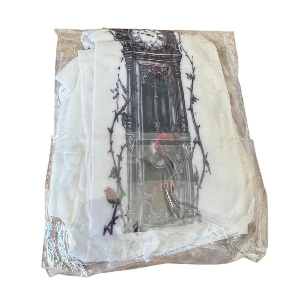 NWT Antique Clock Floral Butterfly Gothic Fairy Print Tights